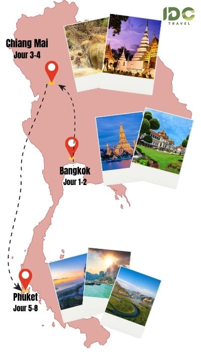 8 jours en Thailande Bangkok Chiang Mai Phuket
