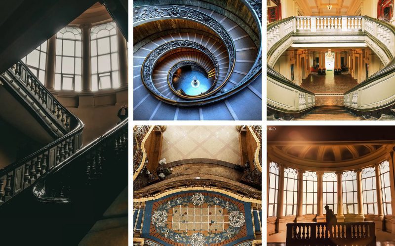 Architecture des couloirs et des balcons du Musée des Beaux-Arts de Ho Chi Minh-Ville