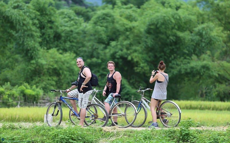 Balade à vélo jusqu'au village de Tra Que