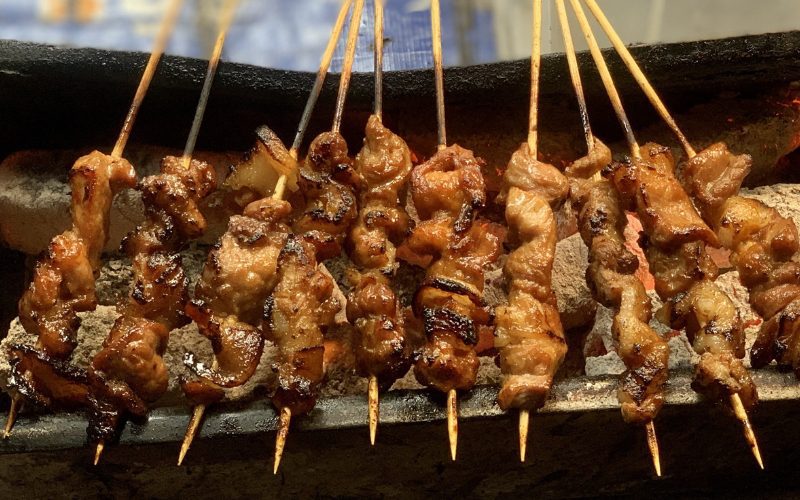 brochettes de porc grillé