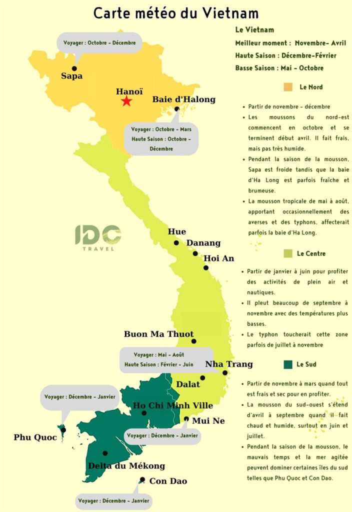 Carte météo du Vietnam
