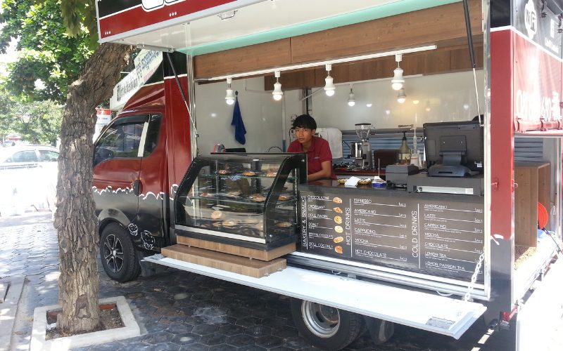 chariot de café à Phnom Penh