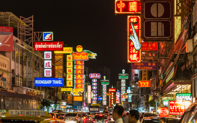 Chinatown, Bangkok, marché nocturne à Bangkok, marchés nocturnes à Bangkok