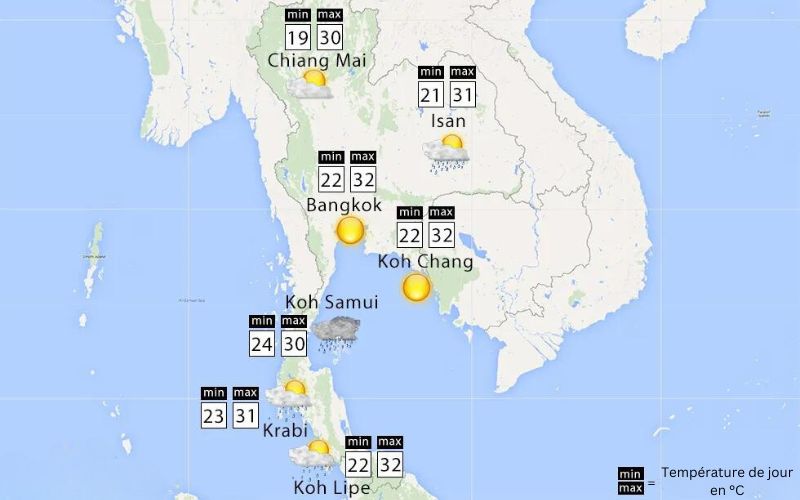 Climat Thailande en November