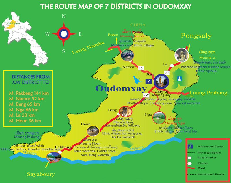 Carte d'Oudomxay
