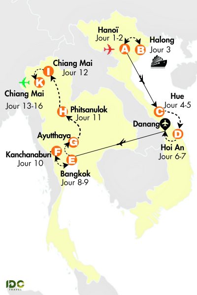 Circuit de luxe entre le Vietnam et la Thaïlande en 16 jours