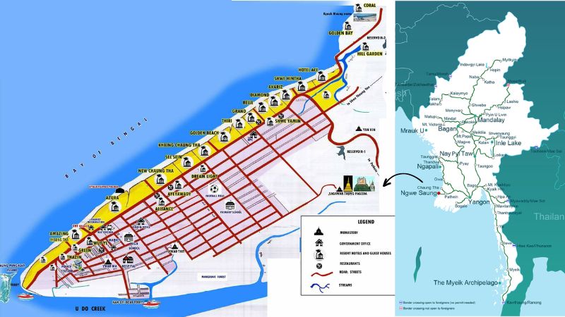 Carte de Chaung Tha
