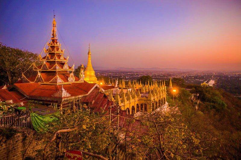 Coucher du soleil à Mandalay