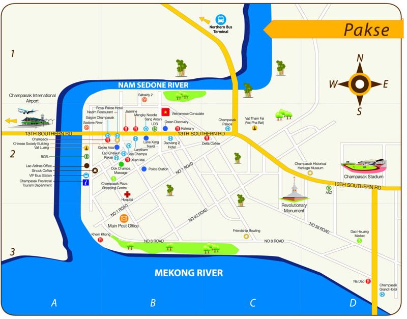 Carte de Paksé