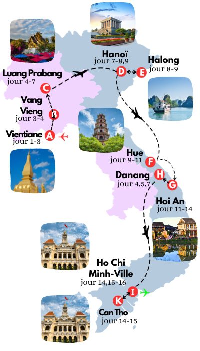 Découverte des trésors du Laos et du Vietnam en 16 jours