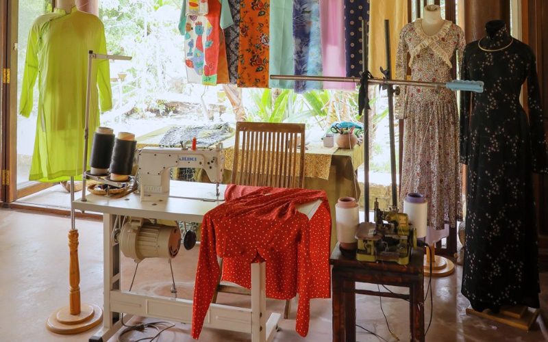 Espace d'apprentissage de la couture de l'Ao Dai au Musée