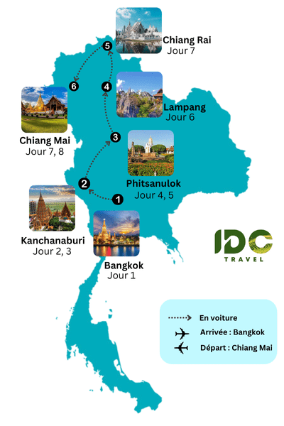 Exploration magique du Nord Thaïlande Kanchanaburi et Chiang Mai en 8 jours