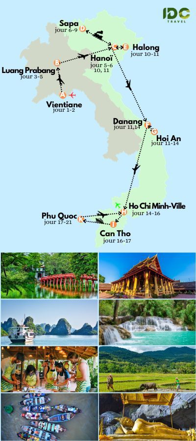 Essentiel du Vietnam et Touche du Laos en 21 jours