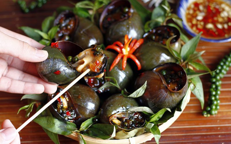 Escargots grillés aux poivres