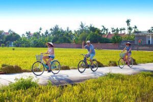 Faire du vélo au village de Yen Duc