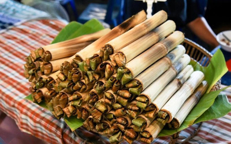 Gastronomie avec bambou - Méthode de cuisson spéciale en Thaïlande