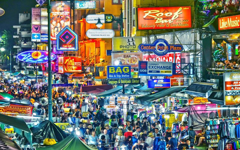 Khao San Road Bangkok meilleurs bars, cuisine de rue et shopping