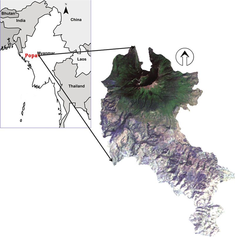 Location du mont Popa
