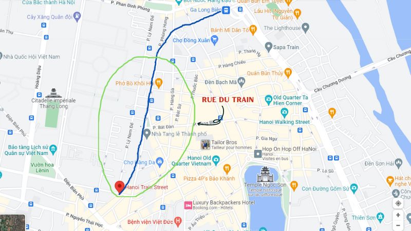 Location de Rue du train à Hanoï