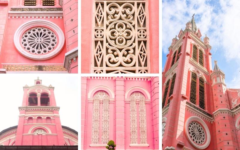 L'architecture est une combinaison des styles Roman, Néo-Gothique et Néo-Renaissance