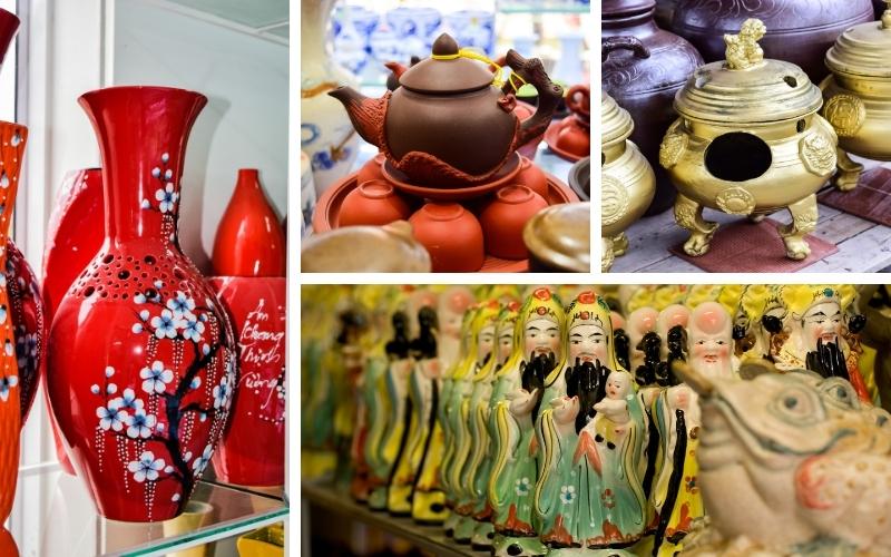 Produits céramiques de Bat Trang sont variés en termes de genre, de forme et de décoration