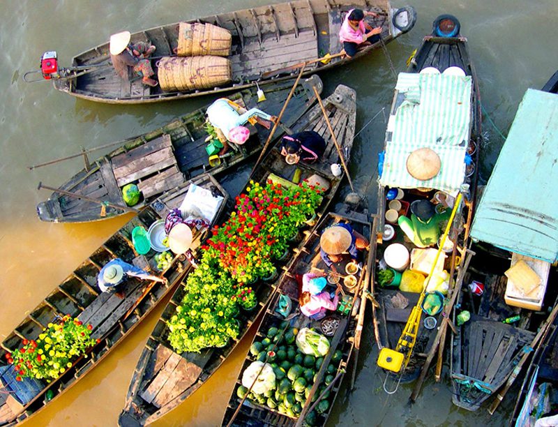 Marché flottant de Cai Rang
