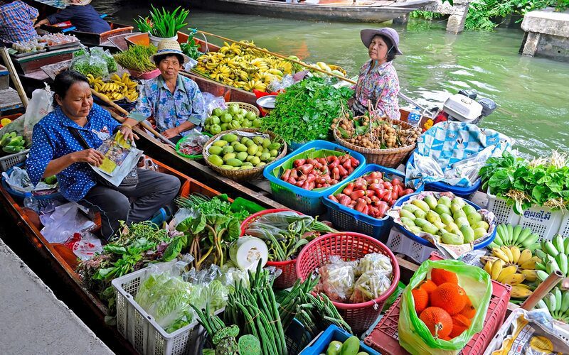 Marché flottant de Khlong Lat Mayom Bangkok