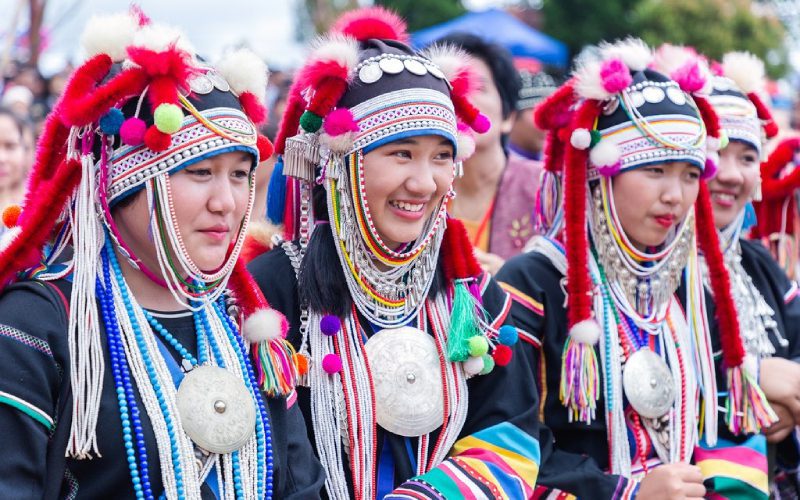 Membres de la tribu montagnarde Akha