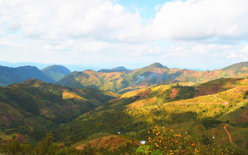 Montagnes Shan au Myanmar