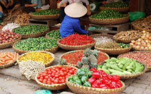 Marché local à Hanoï