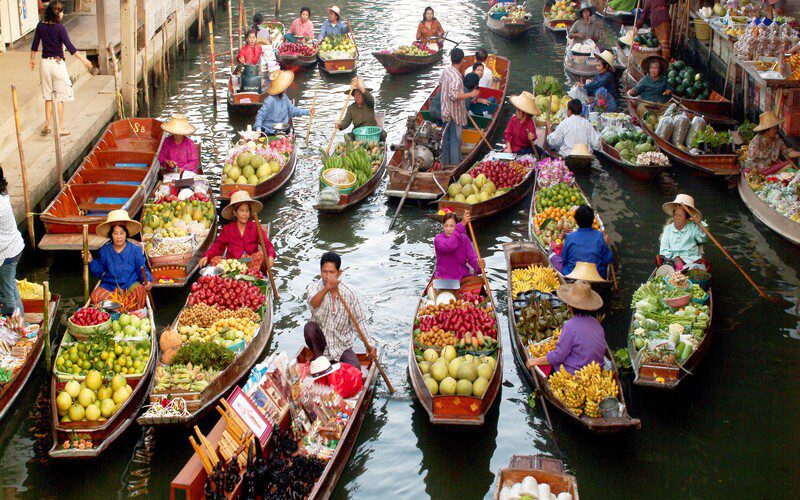 Marché flottant de Damnoen Saduak
