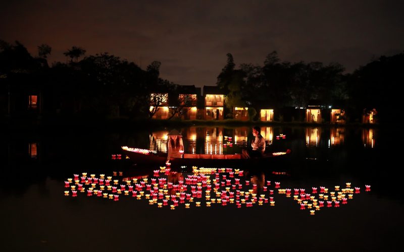 Musée de l'Ao Dai la nuit à Ho Chi Minh-Ville