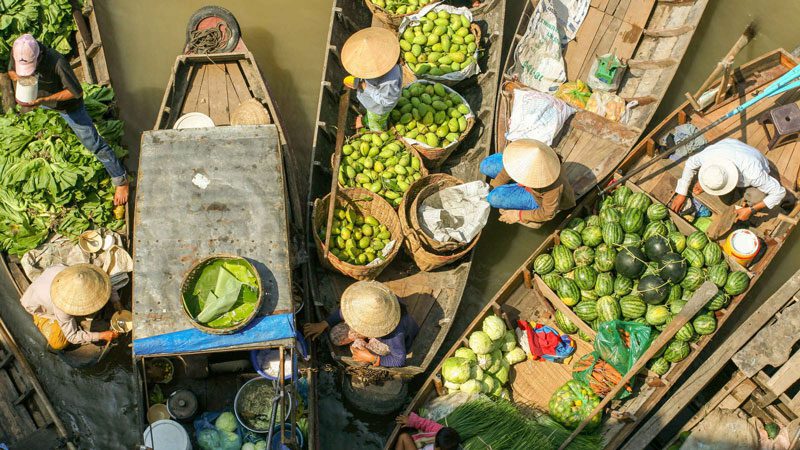 Marché flottant de Cai Rang