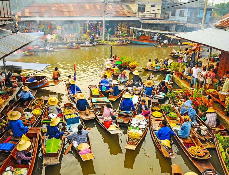 Marché flottant Damnoen Saduak