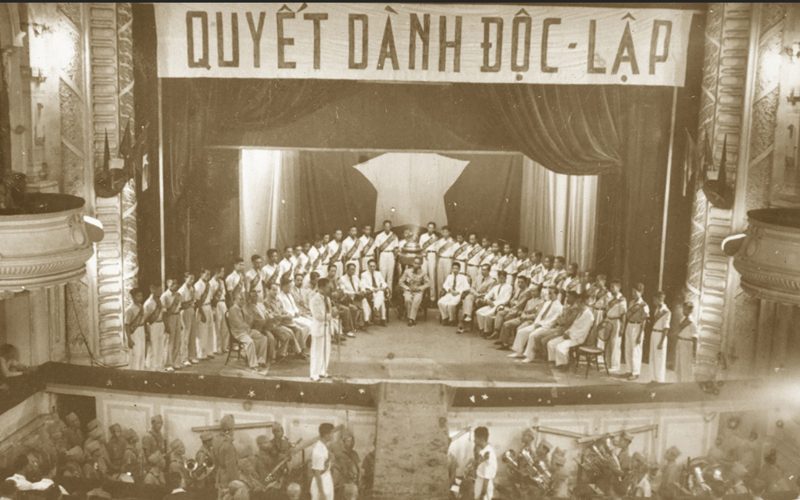 Opéra de Hanoï en 1945 au Vietnam