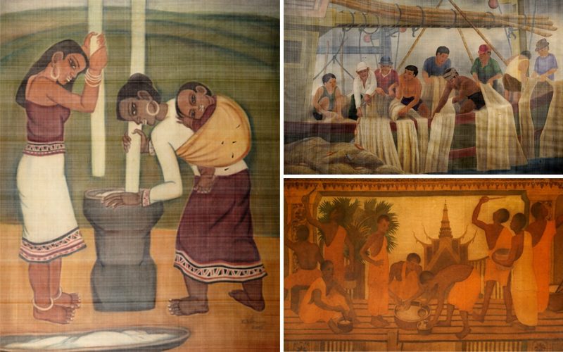 Œuvres d'art en soie