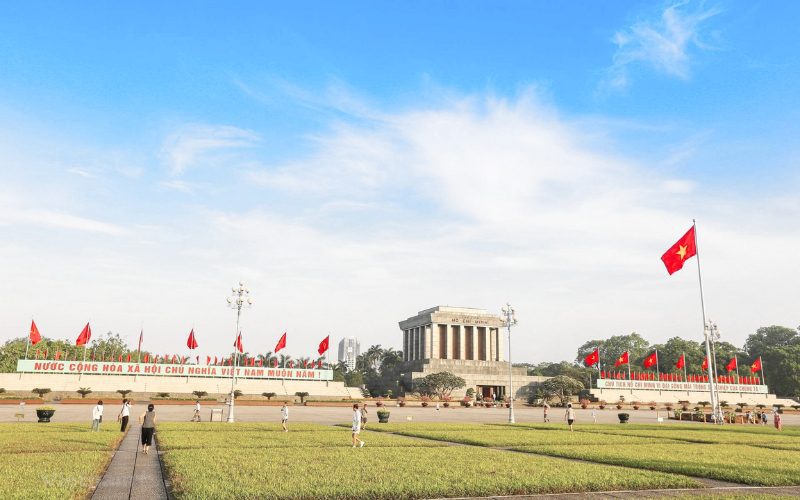 Place Ba Dinh à Hanoï en septembre