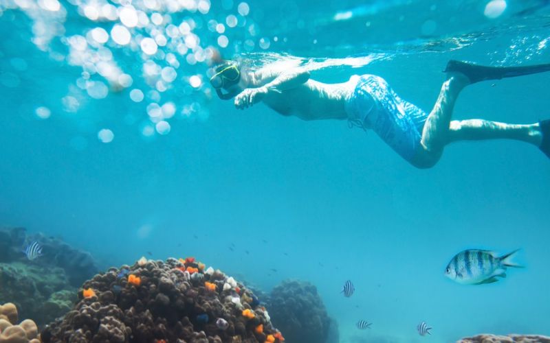 Plongée avec masque et tuba