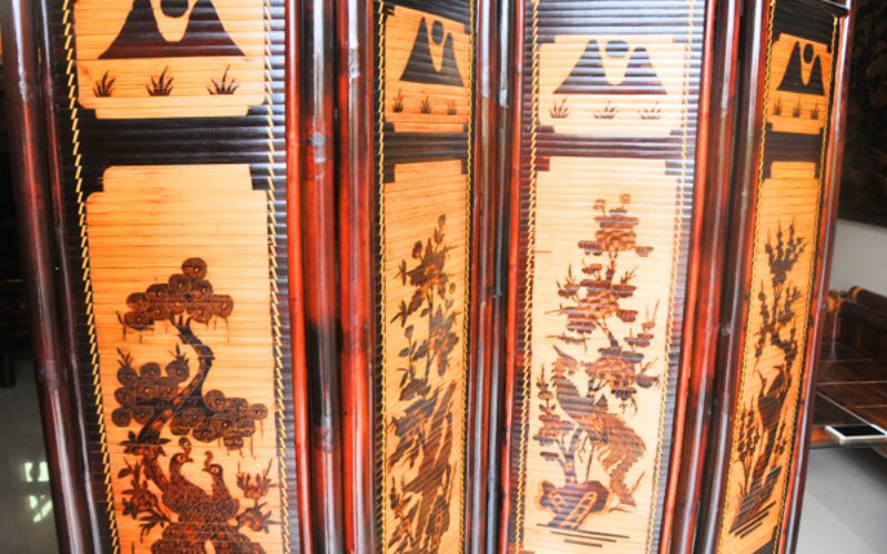 Produit en bambou fumé du village de Xuan Lai