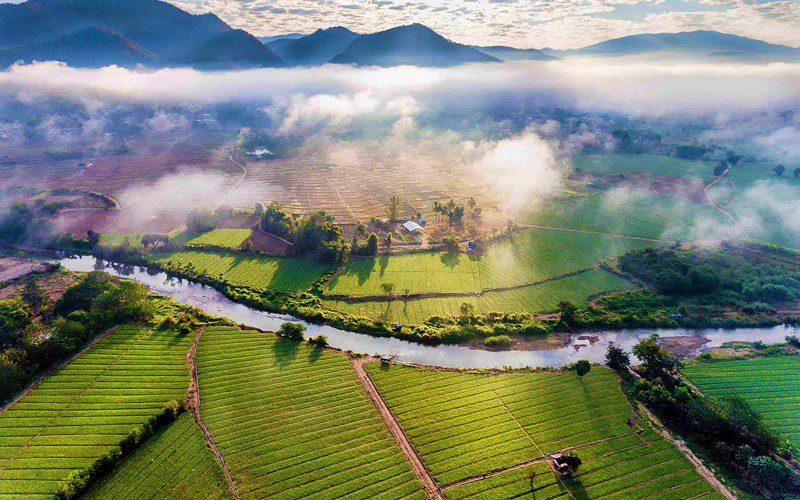 Pai, une petite ville située entre Mae Hong Son et Chiang Mai.