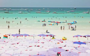 Plage de l'île de Coral