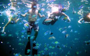 Plongée avec masque et tuba