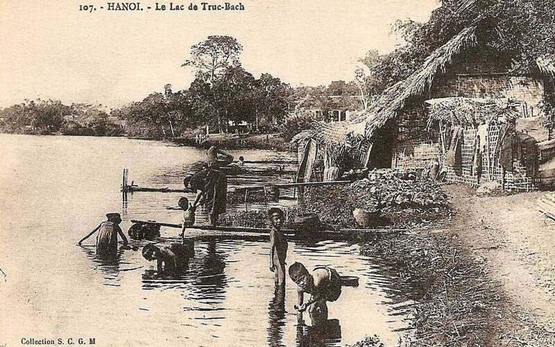Rives champêtres du lac Truc Bach au début du XXème siècle