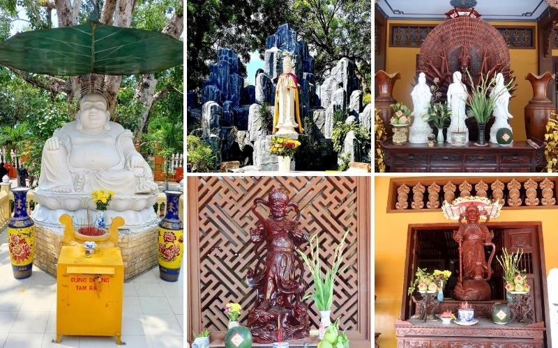 Statues à la Pagode à Ho Chi Minh Ville