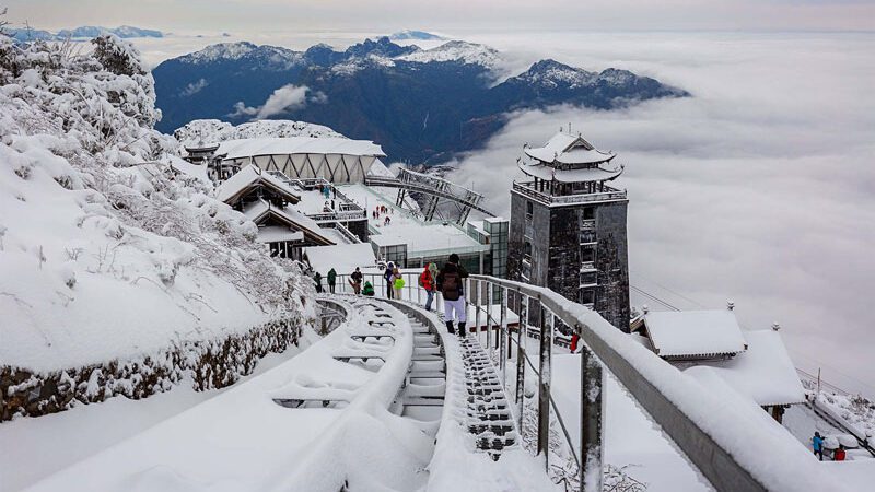 Sapa recouvert de neige en décembre - Voyage au Vietnam en décembre