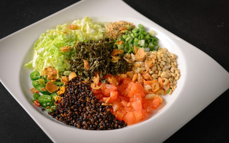 Salade de feuilles de thé