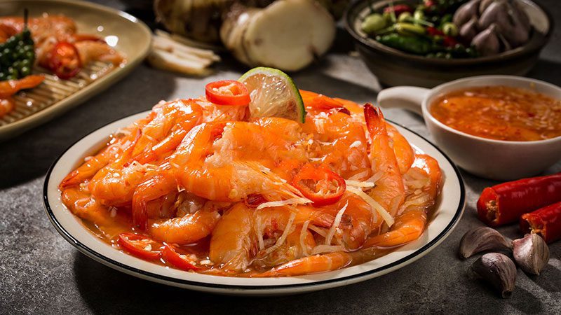 Tom chua, crevettes aigres