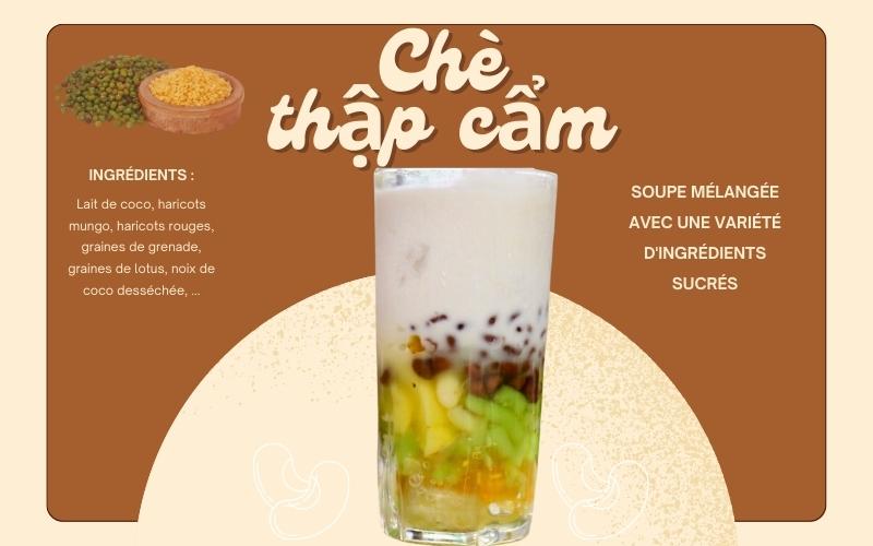 Chè thập cẩm (soupe mélangée avec une variété d'ingrédients sucrés)