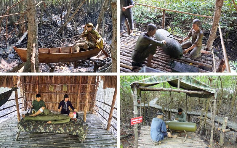 Visite de la zone de combat de la forêt Sác Forêt de mangroves de Can Gio