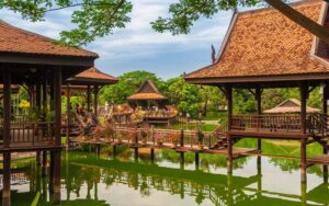 Village khmer au Cambodge
